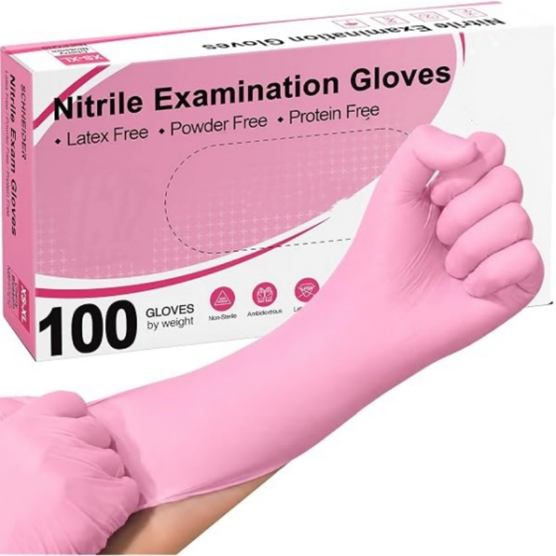 Rubber Glove Cleaning - 100-200 adet pembe nitril tek kullanımlık