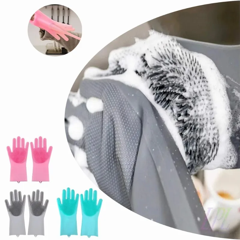 Dish Glove Rubber - 1 adet silikon bulaşık eldivenleri temizlik